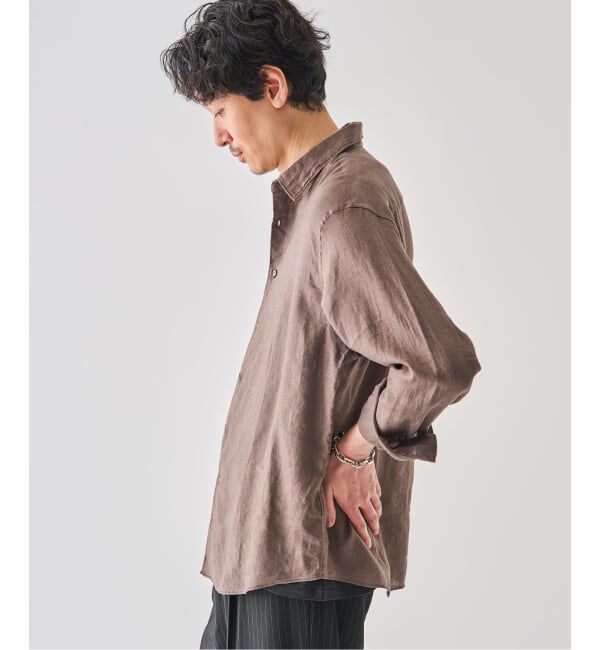 EDIFICE「《予約》シアー リネン レギュラーカラーシャツ」|シャツ・ブラウス|