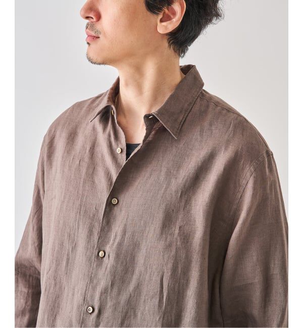 EDIFICE「《予約》シアー リネン レギュラーカラーシャツ」|シャツ・ブラウス|