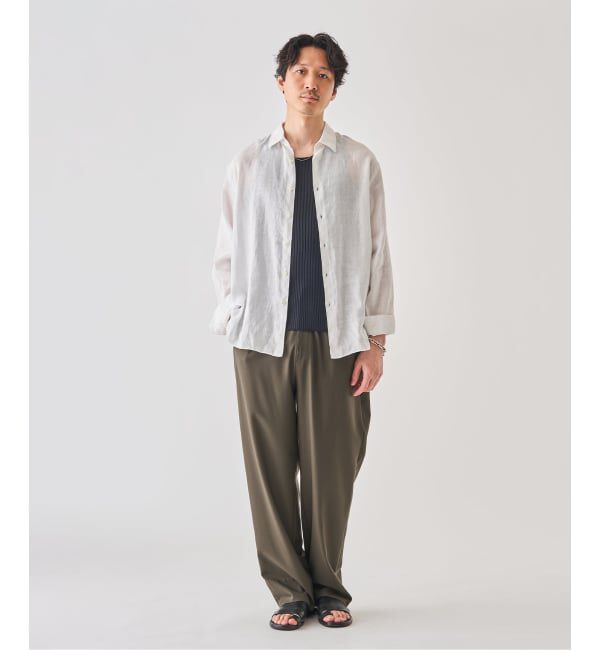 EDIFICE「《予約》シアー リネン レギュラーカラーシャツ」|シャツ・ブラウス|