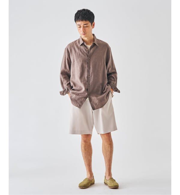 EDIFICE「《予約》シアー リネン レギュラーカラーシャツ」|シャツ・ブラウス|