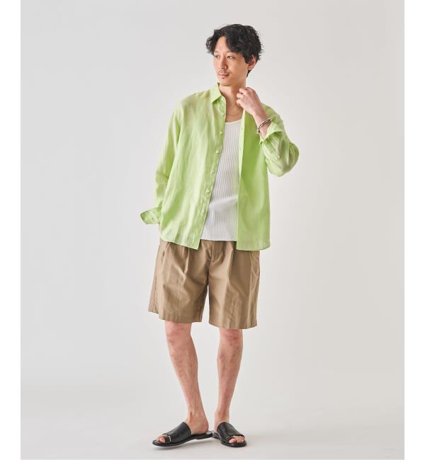 EDIFICE「《予約》シアー リネン レギュラーカラーシャツ」|シャツ・ブラウス|