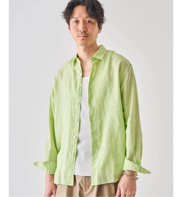 EDIFICE「《予約》シアー リネン レギュラーカラーシャツ」|シャツ・ブラウス|