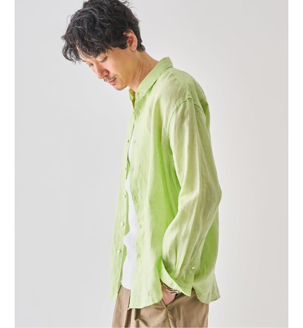EDIFICE「《予約》シアー リネン レギュラーカラーシャツ」|シャツ・ブラウス|