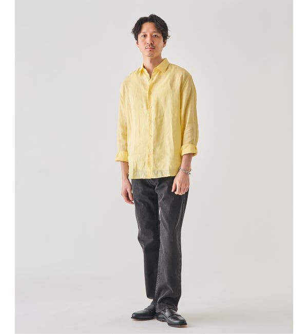 EDIFICE「《予約》シアー リネン レギュラーカラーシャツ」|シャツ・ブラウス|