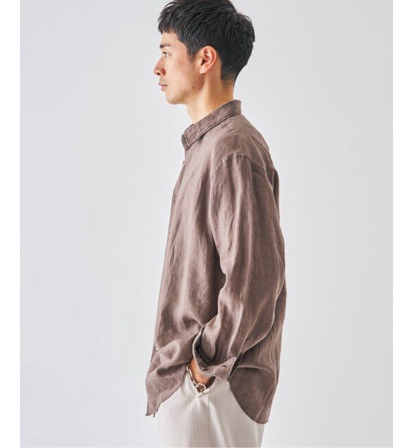 EDIFICE「《予約》シアー リネン レギュラーカラーシャツ」|シャツ・ブラウス|