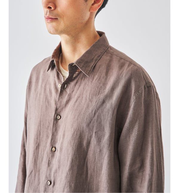 EDIFICE「《予約》シアー リネン レギュラーカラーシャツ」|シャツ・ブラウス|