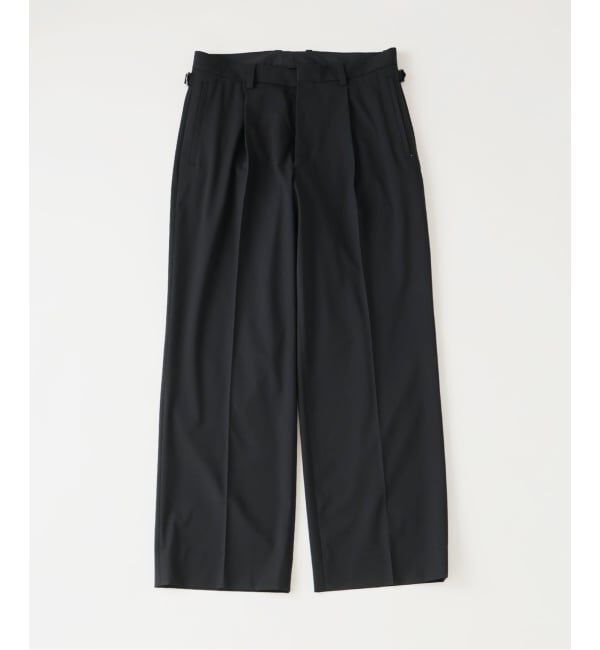 EDIFICE「《予約》サイド アジャスト ワイド パンツ」|スラックス|ブラック