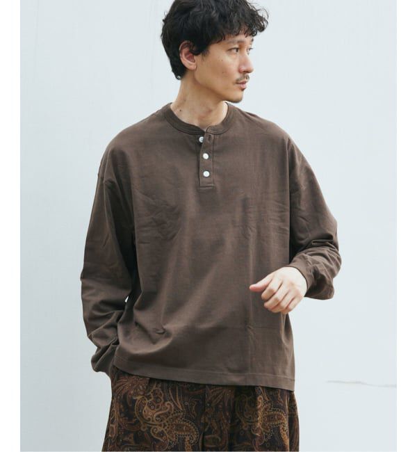 JOURNAL STANDARD「Health knit / ヘルスニット 別注 ヘンリー ネックロンT」|Tシャツ・カットソー|
