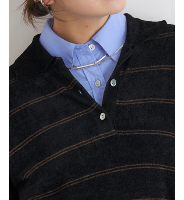 JOURNAL STANDARD「《追加2》ベロアニットロングスリーブポロシャツ」|ニット・セーター|