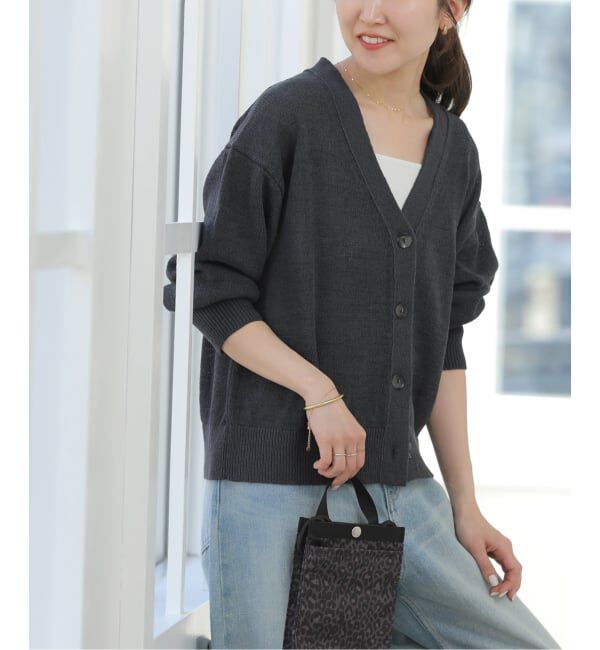 JOURNAL STANDARD relume「［26SS新作］リネンコットンVカーディガン」|カーディガン|ネイビー