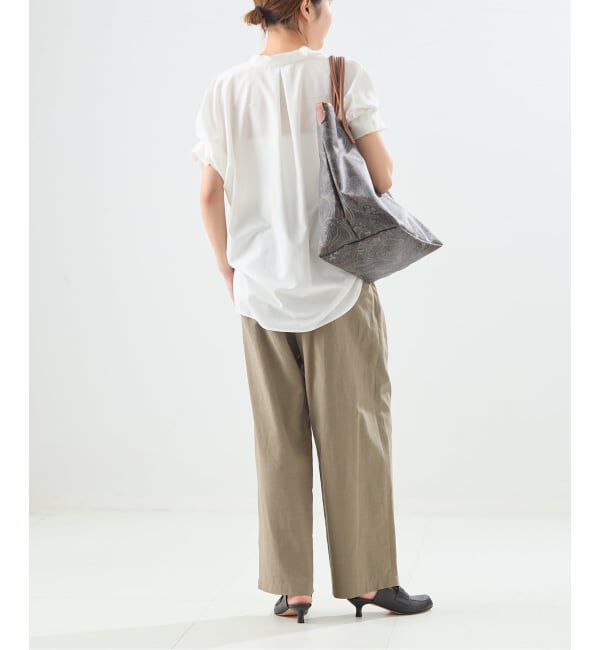 journal standard L'essage「DEVEAUXフラワー&チェック/無地タックスリーブシャツ」|シャツ・ブラウス|