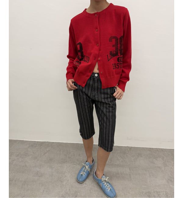 Oriens JOURNAL STANDARD「プリンテッドニットカーディガン」|カーディガン|レッド