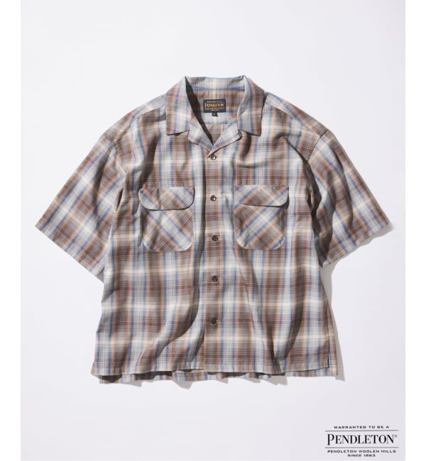 JOURNAL STANDARD「《予約》PENDLETON / ペンドルトン 別注 TR ツイル 半袖 オープンカラーシャツ」|シャツ・ブラウス|ブラウン B
