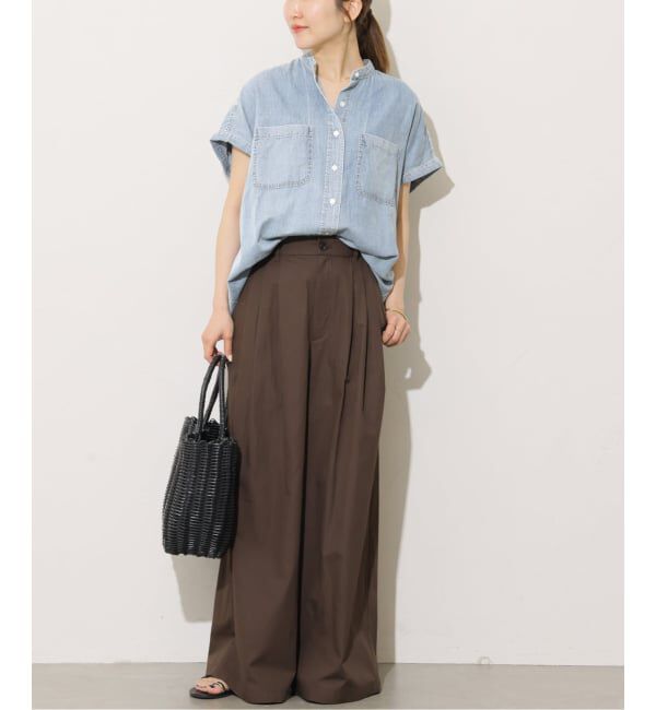 JOURNAL STANDARD relume「《予約》［26SS新作］ライトデニムバンドカラーフレンチ」|シャツ・ブラウス|