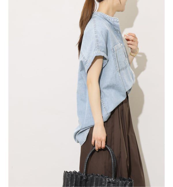 JOURNAL STANDARD relume「《予約》［26SS新作］ライトデニムバンドカラーフレンチ」|シャツ・ブラウス|
