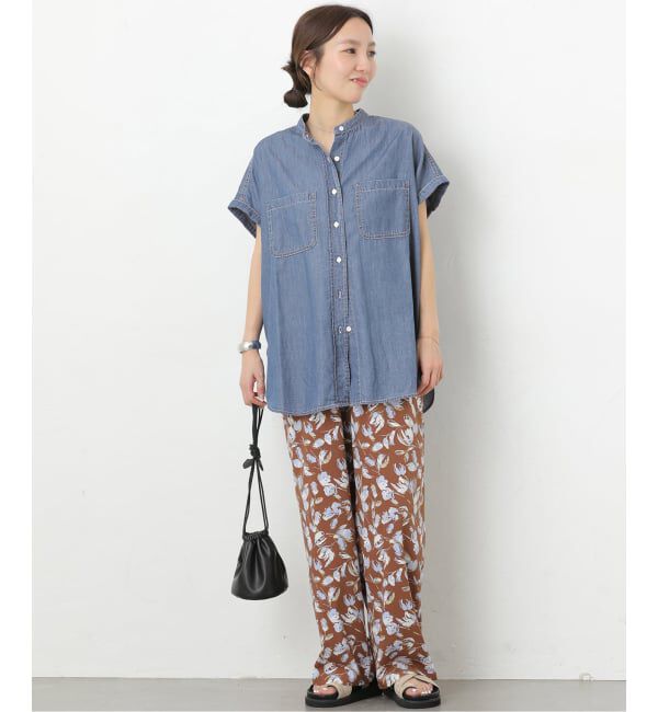 JOURNAL STANDARD relume「《予約》［26SS新作］ライトデニムバンドカラーフレンチ」|シャツ・ブラウス|