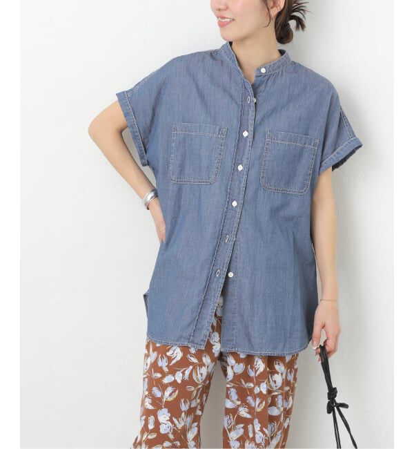 JOURNAL STANDARD relume「《予約》［26SS新作］ライトデニムバンドカラーフレンチ」|シャツ・ブラウス|