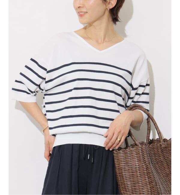 JOURNAL STANDARD relume「《予約》【MULTI FUNC+】UVカット / 接触冷感 / ドライタッチVネックプルオーバー」|ニット・セーター|ホワイト A