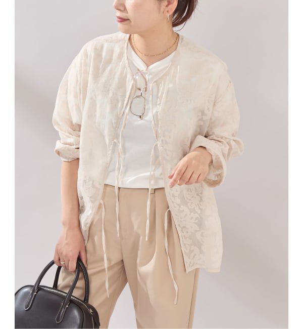 JOURNAL STANDARD「《予約》【osedit】エンブロイダリーオーガンジーブラウス」|シャツ・ブラウス|