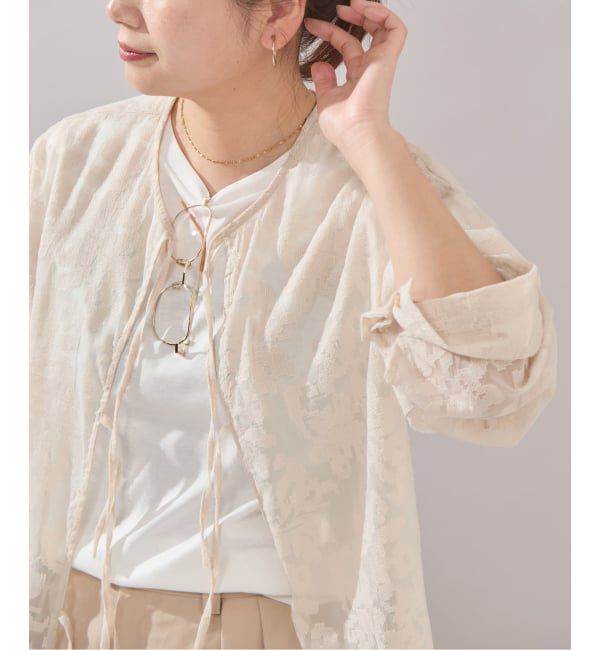 JOURNAL STANDARD「《予約》【osedit】エンブロイダリーオーガンジーブラウス」|シャツ・ブラウス|