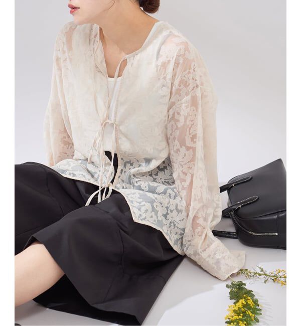 JOURNAL STANDARD「《予約》【osedit】エンブロイダリーオーガンジーブラウス」|シャツ・ブラウス|