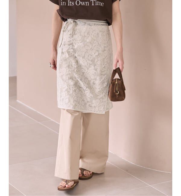 JOURNAL STANDARD「《予約》【osedit】エンブロイダリーオーガンジーラップスカート」|スカート|