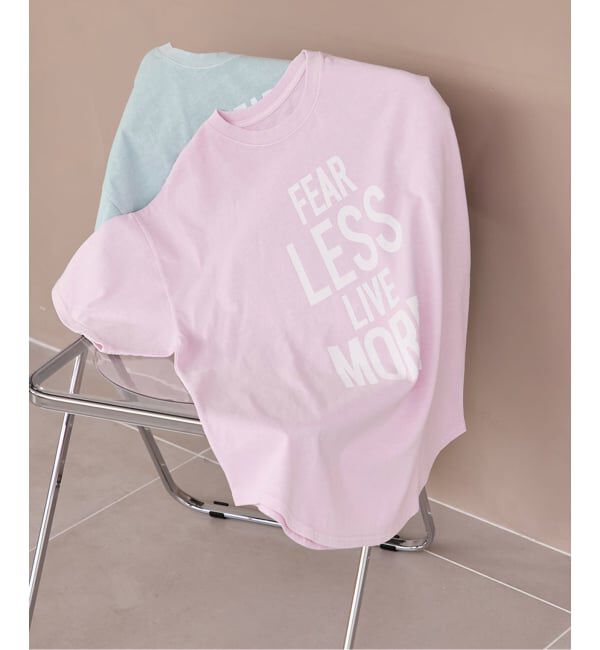 JOURNAL STANDARD「《追加予約》ラウンドヘムピグメントT」|Tシャツ・カットソー|ピンク