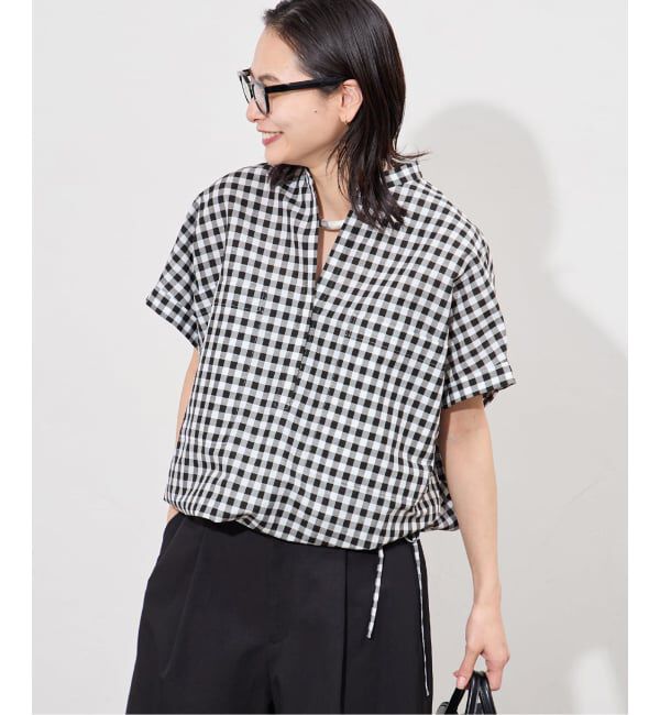 JOURNAL STANDARD「《追加予約》ハードマンズリネンコットンフレンチスリーブスキッパーシャツ」|シャツ・ブラウス|ブラック A