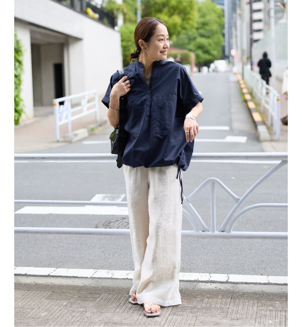 JOURNAL STANDARD「《追加予約》ハードマンズリネンコットンフレンチスリーブスキッパーシャツ」|シャツ・ブラウス|