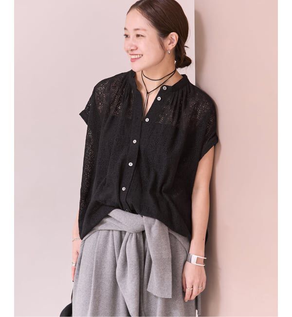 JOURNAL STANDARD「《予約》レースタックボリュームシャツ」|シャツ・ブラウス|