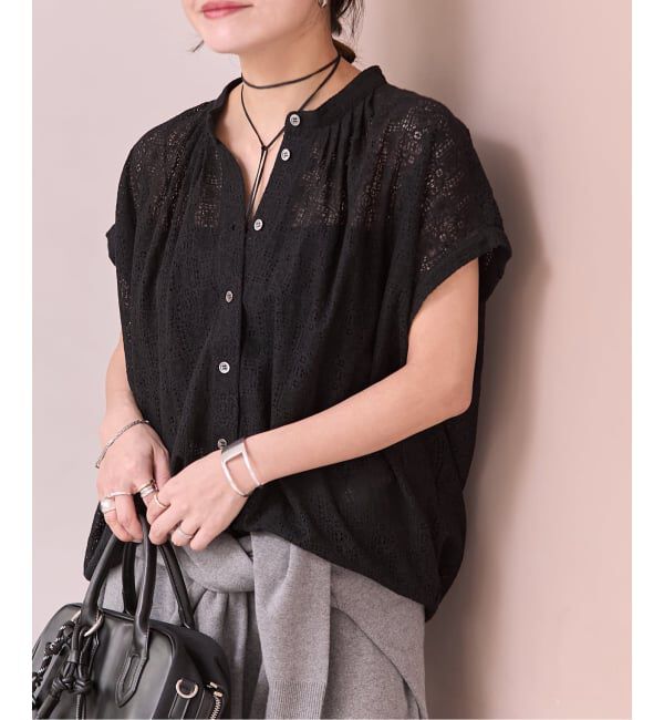 JOURNAL STANDARD「《予約》レースタックボリュームシャツ」|シャツ・ブラウス|