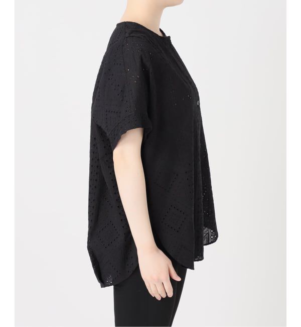 JOURNAL STANDARD「《予約》カットワークレースノーカラーブラウス」|シャツ・ブラウス|