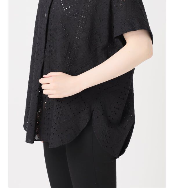 JOURNAL STANDARD「《予約》カットワークレースノーカラーブラウス」|シャツ・ブラウス|