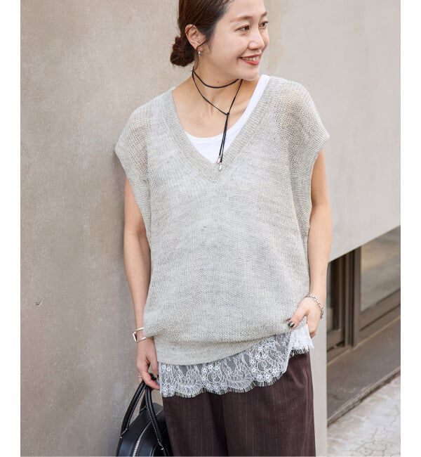 JOURNAL STANDARD「《予約》【osedit】WASHABLELINEN Vベスト」|ベスト・ジレ|