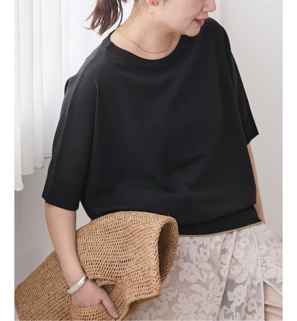 JOURNAL STANDARD「《予約》WASHABLE COOL UV ドルマンプルオーバー」|ニット・セーター|ブラック