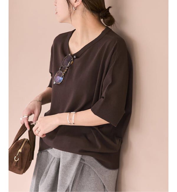 JOURNAL STANDARD「《予約》WASHABLE COOL UV ドルマンプルオーバー」|ニット・セーター|