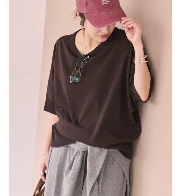 JOURNAL STANDARD「《予約》WASHABLE COOL UV ドルマンプルオーバー」|ニット・セーター|ブラウン