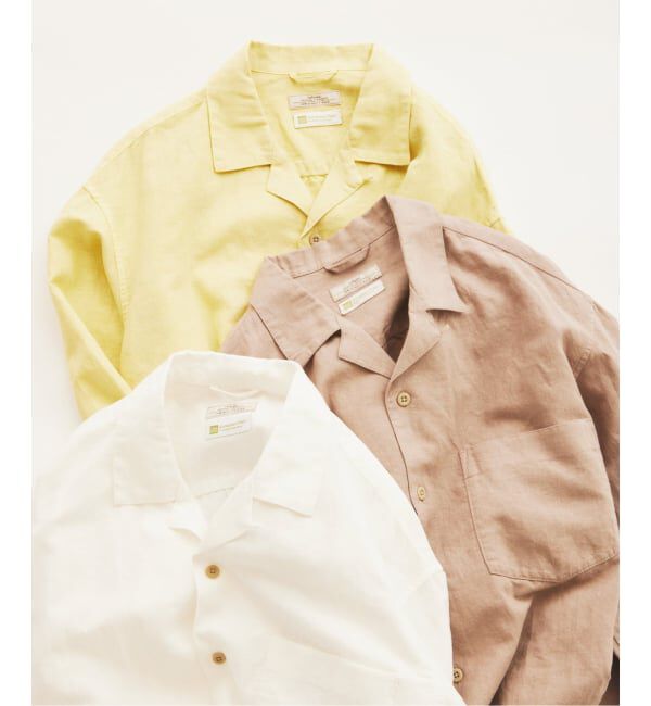 JOURNAL STANDARD relume「《予約》European Flax / ヨーロピアンフラックス 製品染め オープンカラーシャツ」|シャツ・ブラウス|