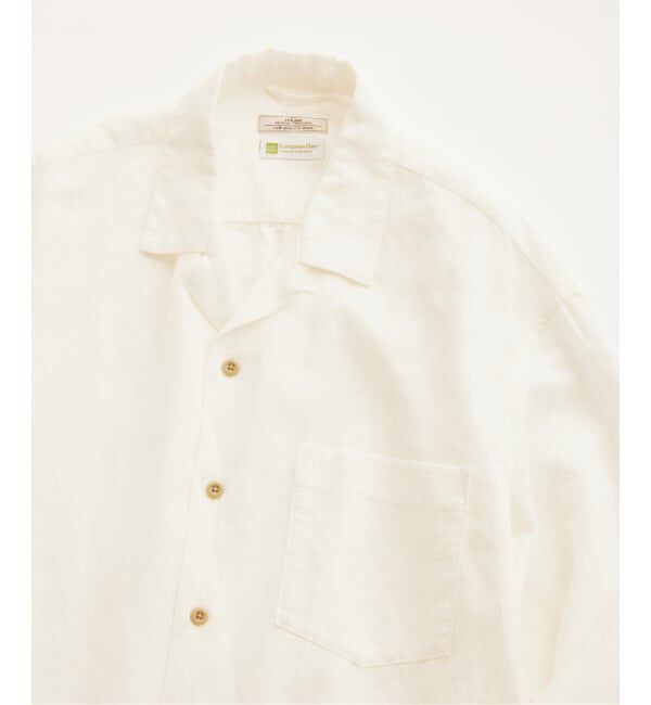 JOURNAL STANDARD relume「《予約》European Flax / ヨーロピアンフラックス 製品染め オープンカラーシャツ」|シャツ・ブラウス|