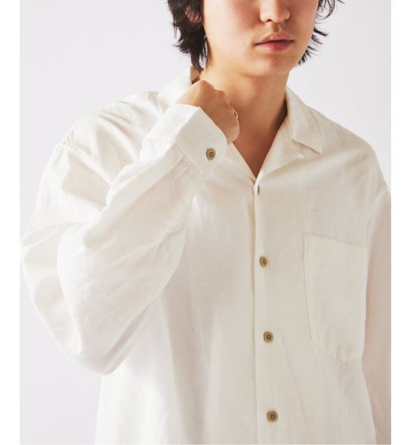 JOURNAL STANDARD relume「《予約》European Flax / ヨーロピアンフラックス 製品染め オープンカラーシャツ」|シャツ・ブラウス|