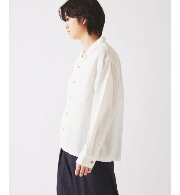 JOURNAL STANDARD relume「《予約》European Flax / ヨーロピアンフラックス 製品染め オープンカラーシャツ」|シャツ・ブラウス|