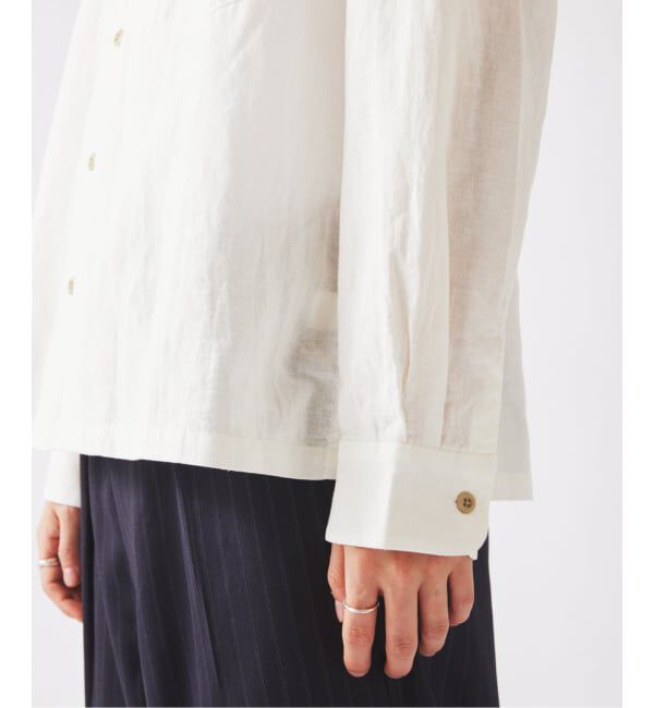 JOURNAL STANDARD relume「《予約》European Flax / ヨーロピアンフラックス 製品染め オープンカラーシャツ」|シャツ・ブラウス|