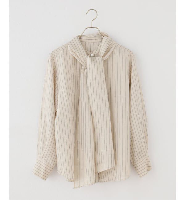JOURNAL STANDARD「ストライプボウタイ2WAYブラウス」|シャツ・ブラウス|ナチュラル