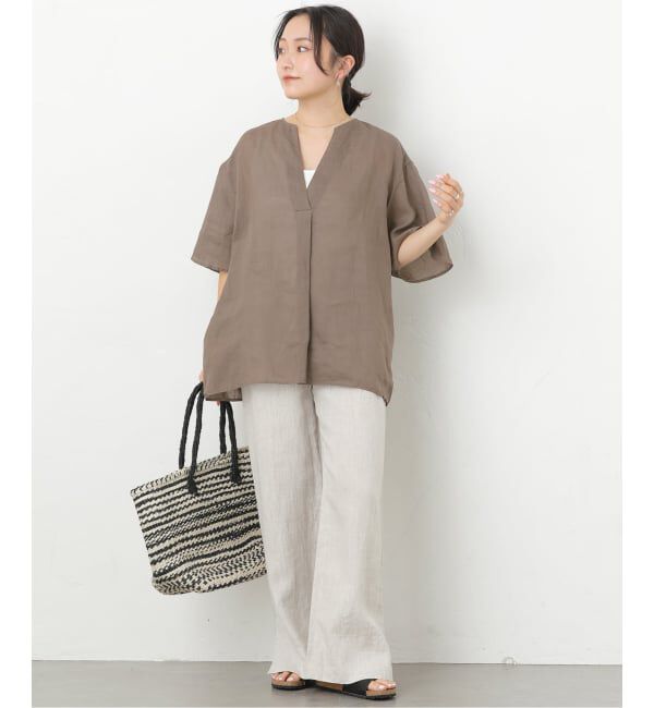 JOURNAL STANDARD relume「《予約》［26SS新作］ガーメントダイラミーVネックプルオーバー」|シャツ・ブラウス|