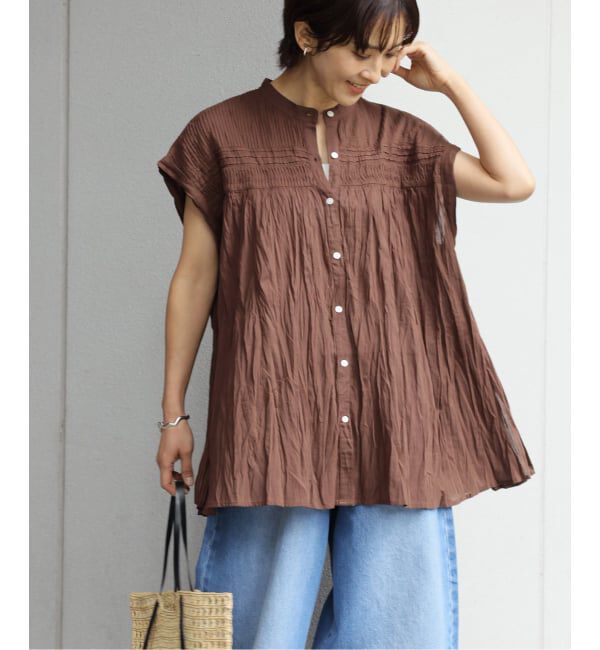 JOURNAL STANDARD relume「《予約》［26SS新作］コットンボイルクリンクルピンタックフレンチ」|シャツ・ブラウス|