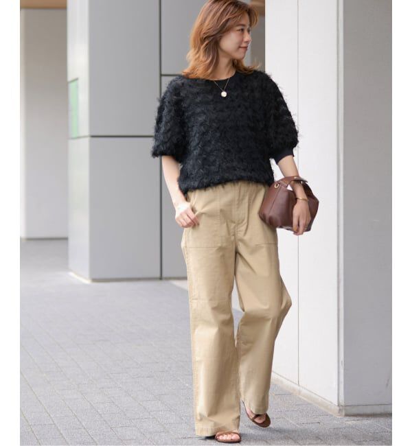 JOURNAL STANDARD relume「《追加予約 / 新色》フリンジハーフスリーブプルオーバー」|ニット・セーター|