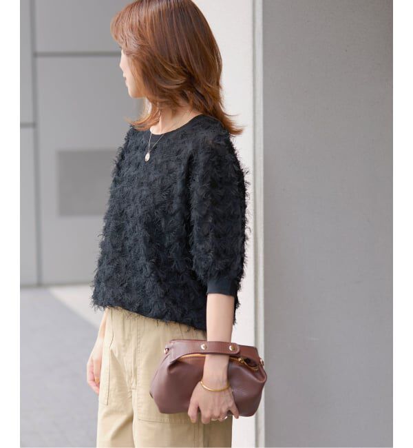 JOURNAL STANDARD relume「《追加予約 / 新色》フリンジハーフスリーブプルオーバー」|ニット・セーター|