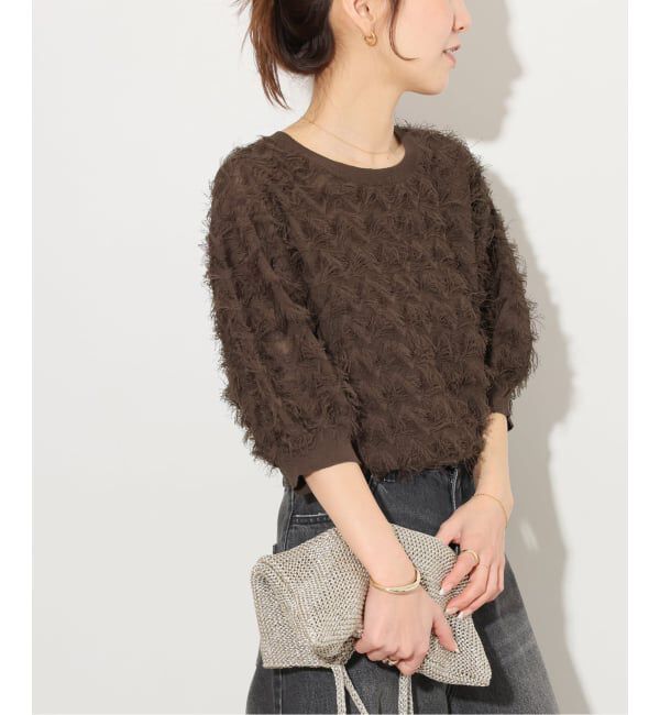 JOURNAL STANDARD relume「《追加予約 / 新色》フリンジハーフスリーブプルオーバー」|ニット・セーター|