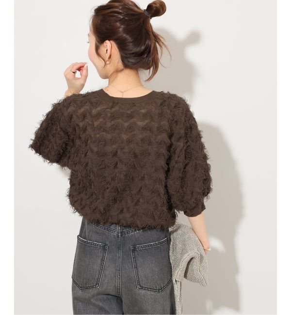 JOURNAL STANDARD relume「《追加予約 / 新色》フリンジハーフスリーブプルオーバー」|ニット・セーター|