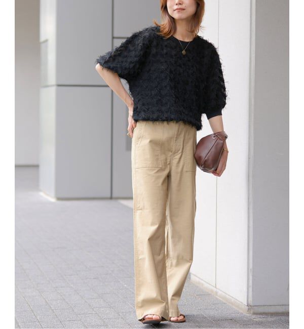 JOURNAL STANDARD relume「《追加予約 / 新色》フリンジハーフスリーブプルオーバー」|ニット・セーター|